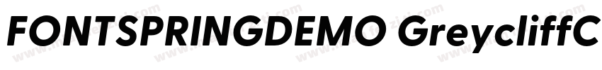 FONTSPRINGDEMO GreycliffCFBold字体转换
